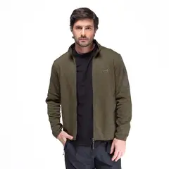 KANO - Chaqueta Polar Blend Hombre Notro Verde con Bolsillos