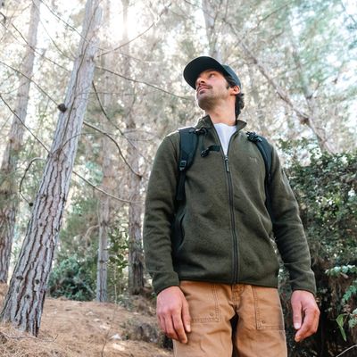 Imagen 2 del producto Chaqueta Polar Tejido Hombre Notro Verde con Bolsillos