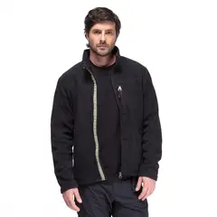 KANO - Poleron Polar Hombre Canelo Negro Chaqueta de Polar