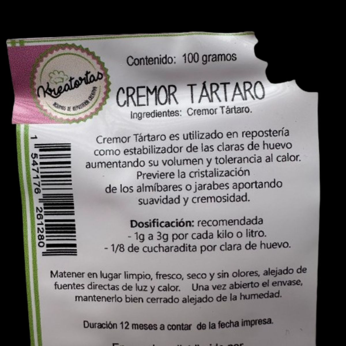 GENERICO - Cremor Tartaro Kreatortas 100gr