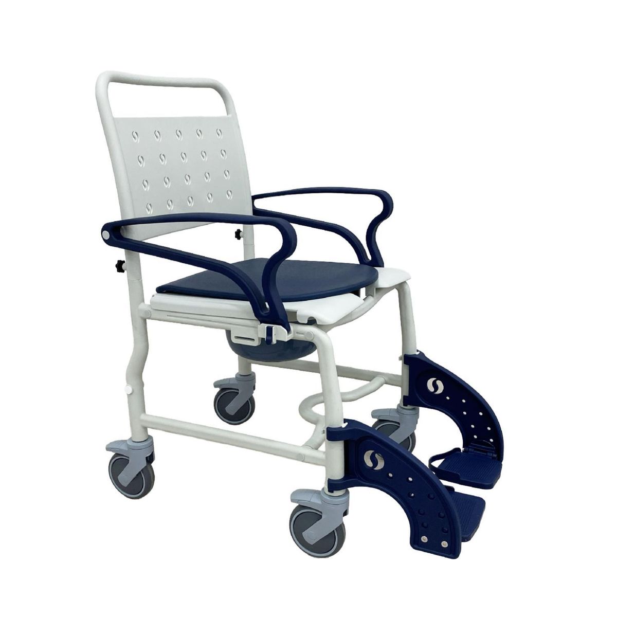 GLOMED - Silla De Baño Ducha WC Azul - Hamburg