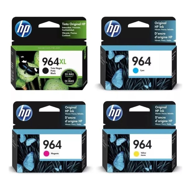 HP - Pack Tintas Hp 964xl /964 Cmy Originales 9010 9020