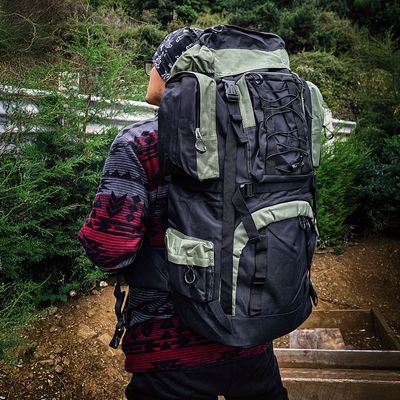 Imagen 2 del producto Mochila Verde Trekking Camping 80 Litros Impermeable