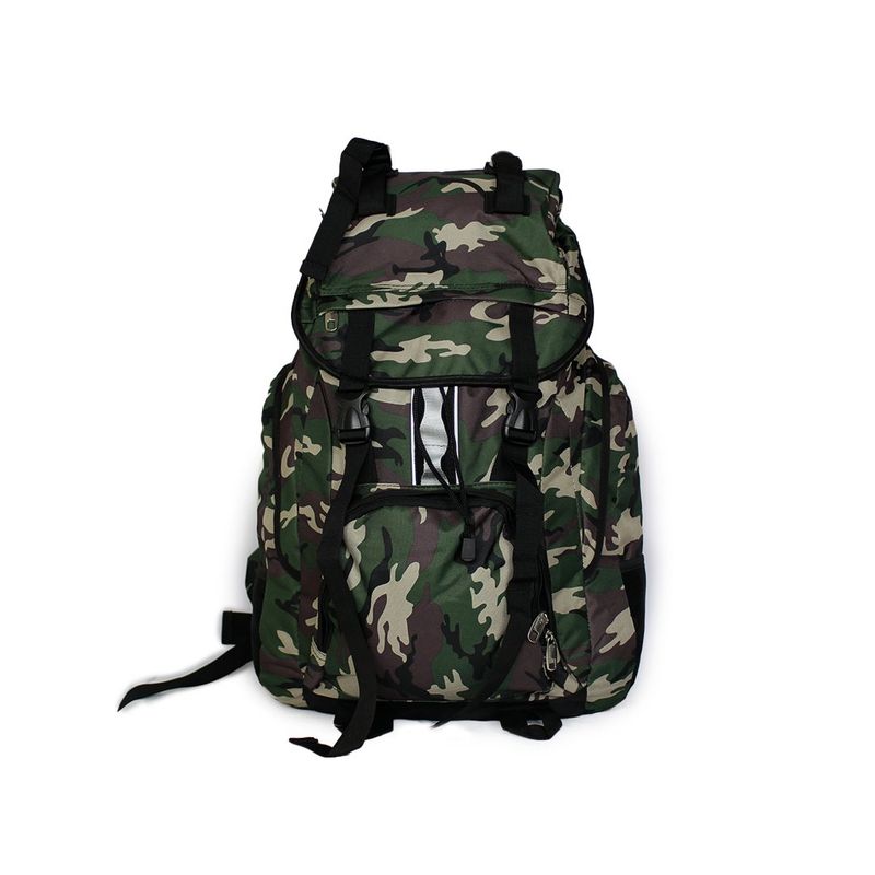 GENERICO - Mochila Trekking Verde Militar Camping 60 Litros Impermeable