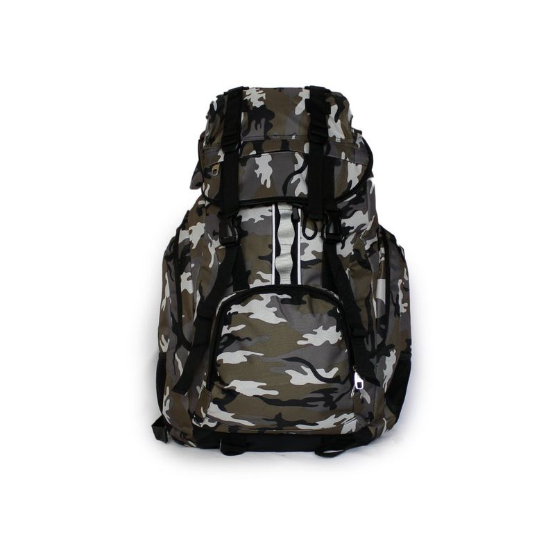 GENERICO - Mochila Trekking Gris Militar Camping 60 Litros Impermeable