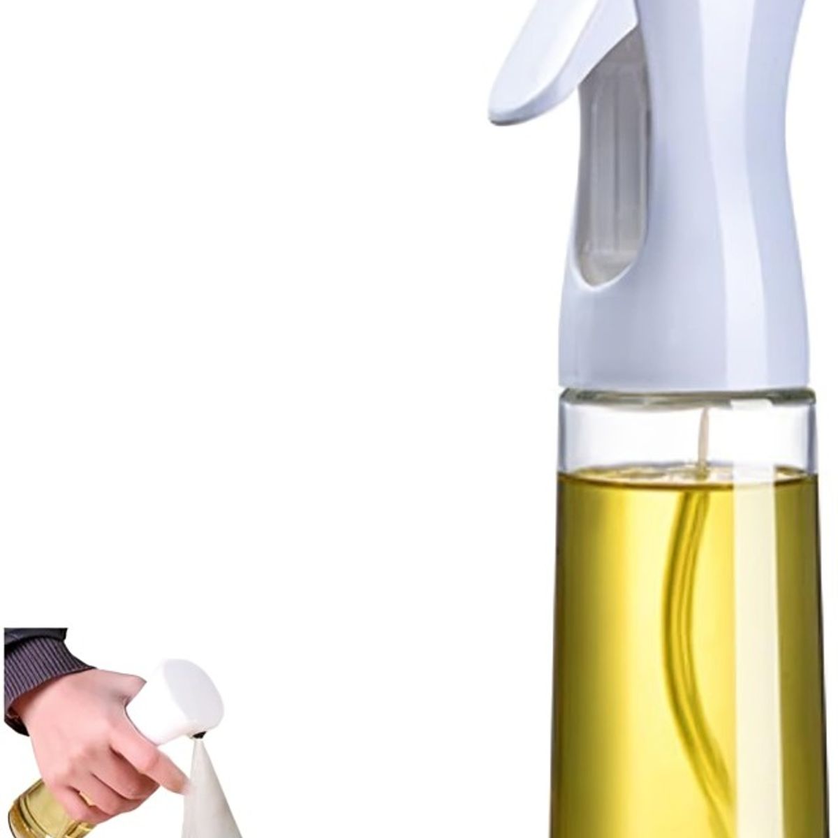 OEM - BOTELLA PULVERIZADOR DE ACEITE SPRAY DE COCINA 300ML BLANCO