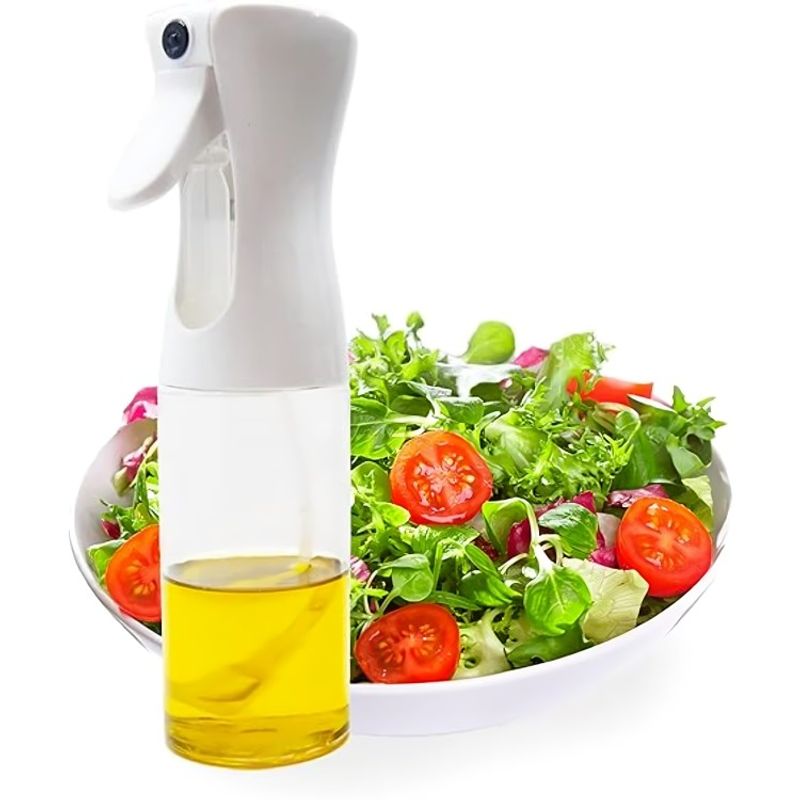 OEM - BOTELLA PULVERIZADOR DE ACEITE SPRAY DE COCINA 300ML BLANCO
