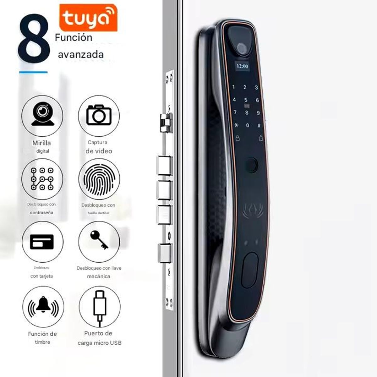 GENERICO - Cerradura Digital LWE3 THYS Negro piano