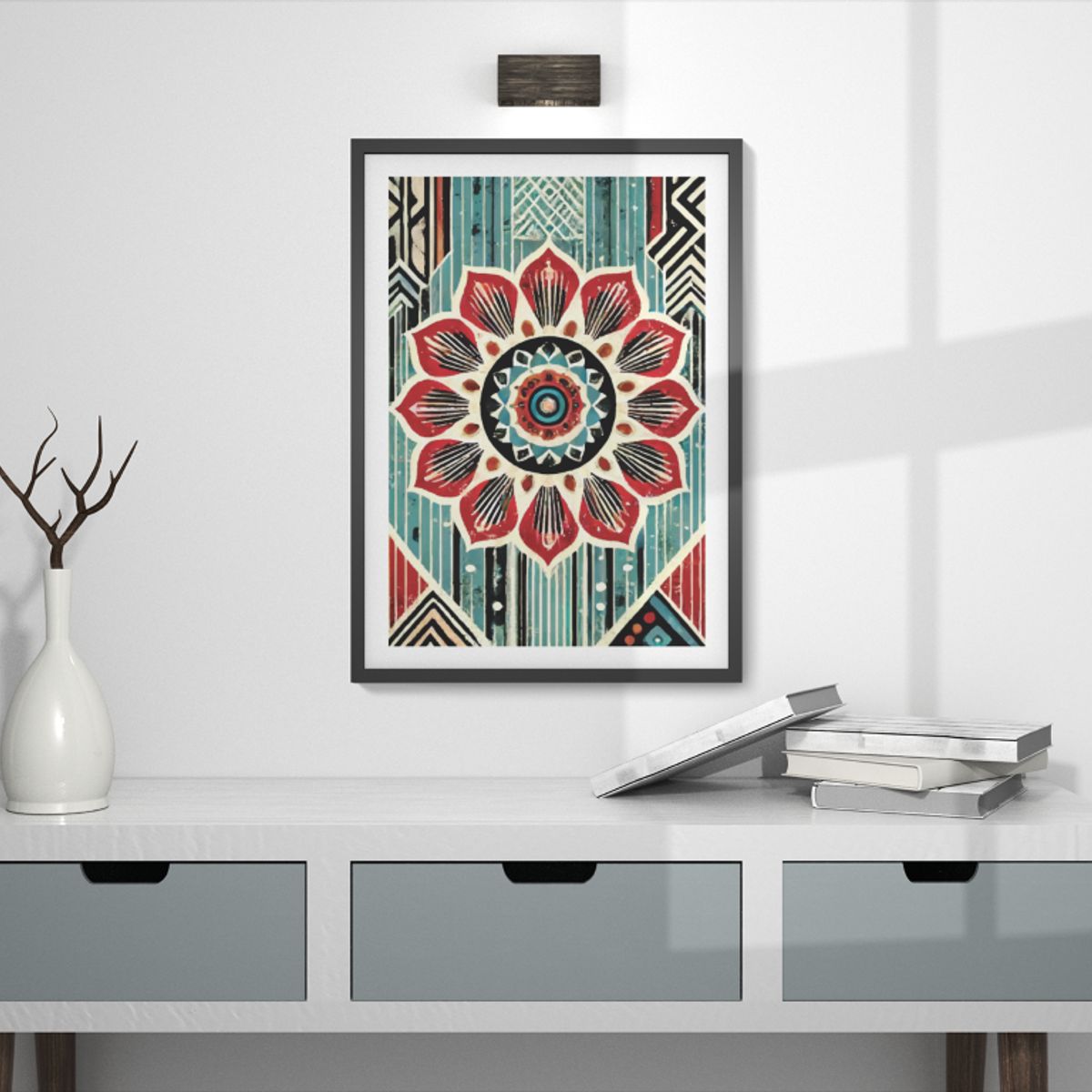 GENERICO - Mandala Bohemia con Colores Vibrantes