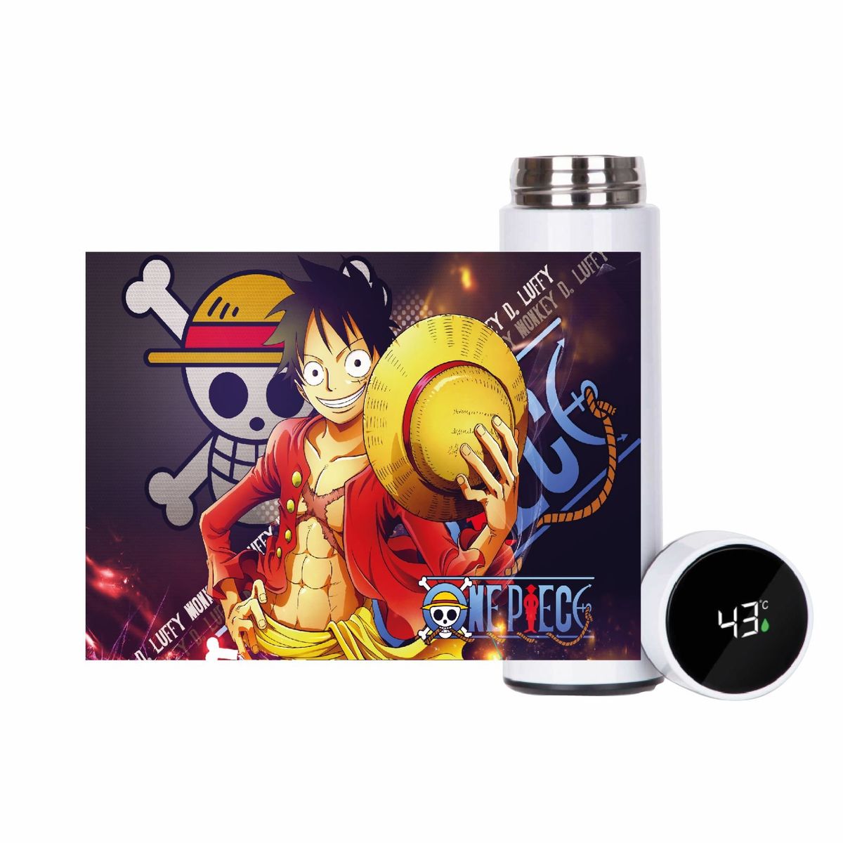 GENERICO - Termo Estampado ONEPIECE LUFFY  450 ml Indicador Led