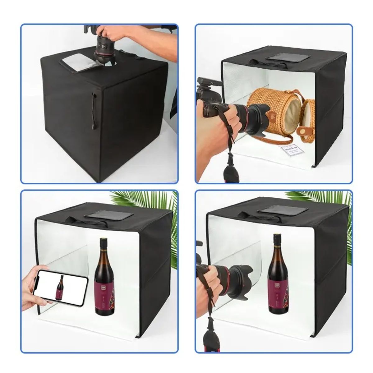 STARTECHOFFICE - Estudio Portátil Caja Luz Fotográfica Plegable 30cm Luces LED Anillo 3200K-6500K