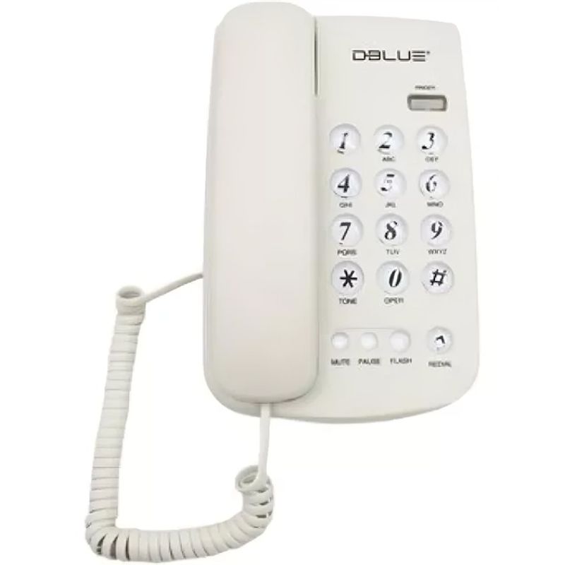 DBLUE - TELEFONO DE MESA O DE PARED BLANCO DBLUE