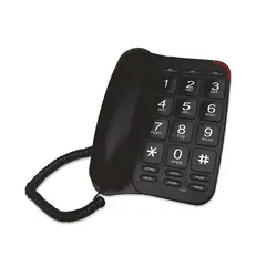 TECNOLAB - TELEFONO DE SOBREMESA NUMERO GRANDES NEGRO