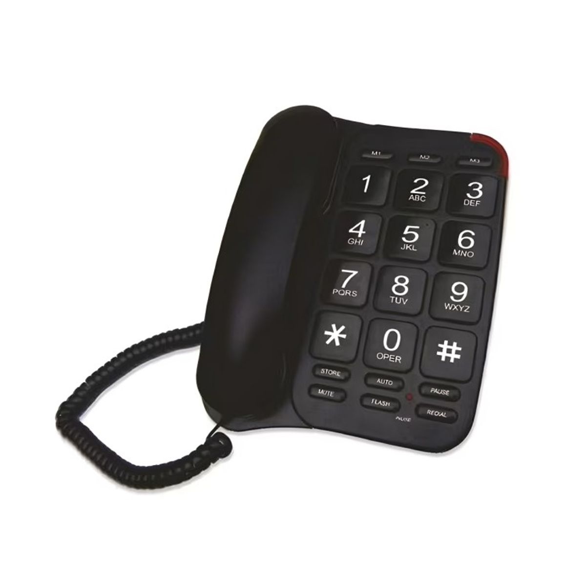 TECNOLAB - TELEFONO DE SOBREMESA NUMERO GRANDES NEGRO TECNOLAB