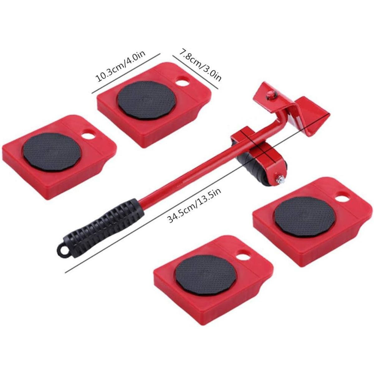 GENERICO - Kit 4 Ruedas Remolques de Elevación