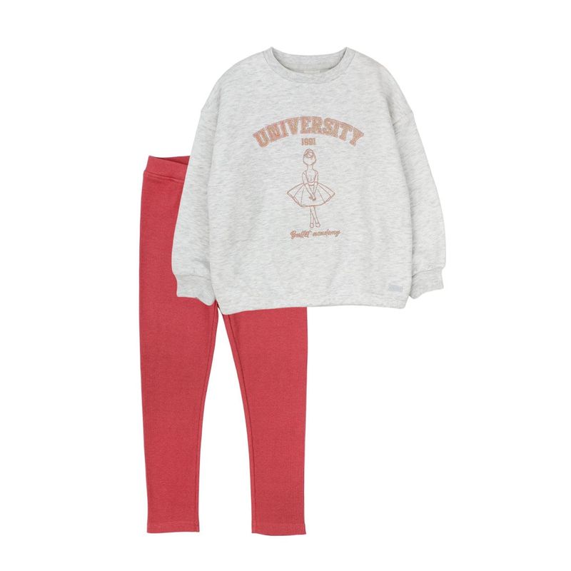 FICCUS - Conjunto Kids Niña Academy Gris