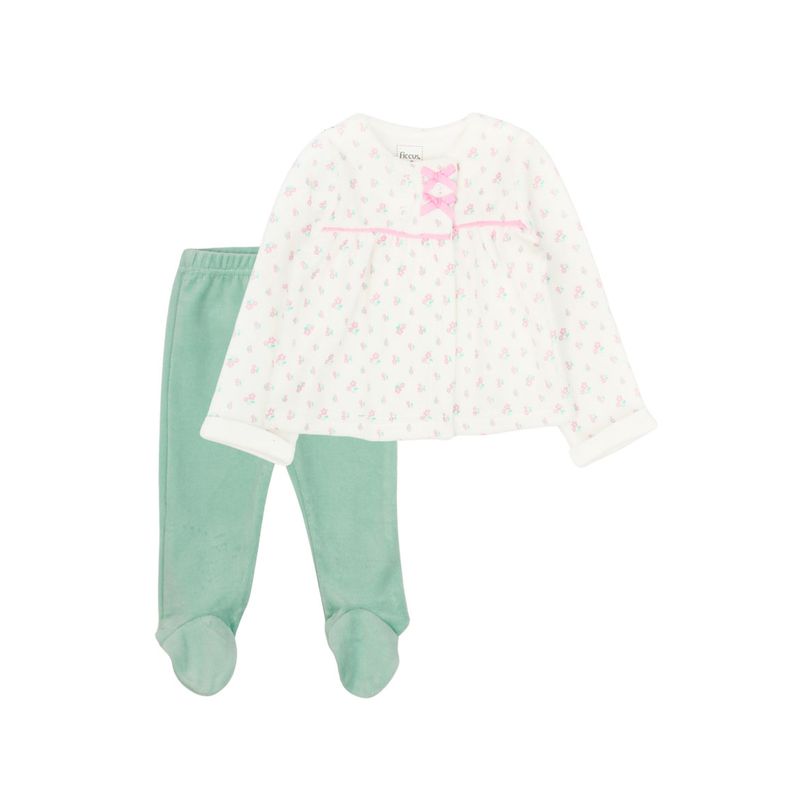 FICCUS - Conjunto Bebé Niña Garden Blanco