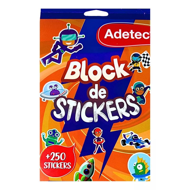ADETEC - Block De Stickers Para Niños +250 Stickers Adetec