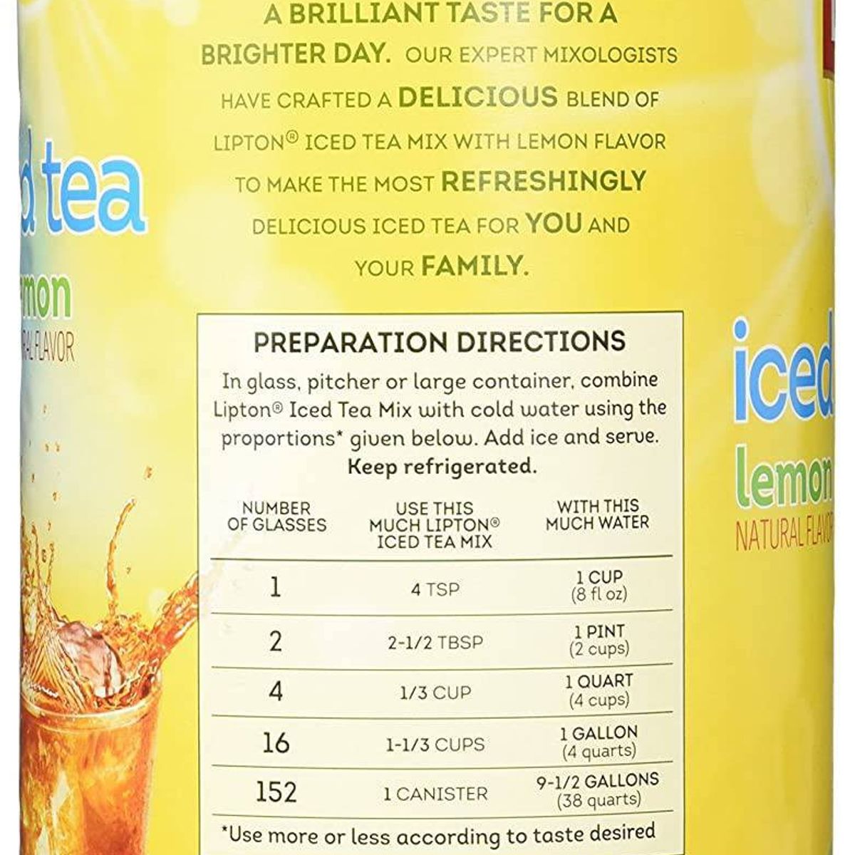 LIPTON - Té Helado En Polvo Limón Lipton 2,54 Kg