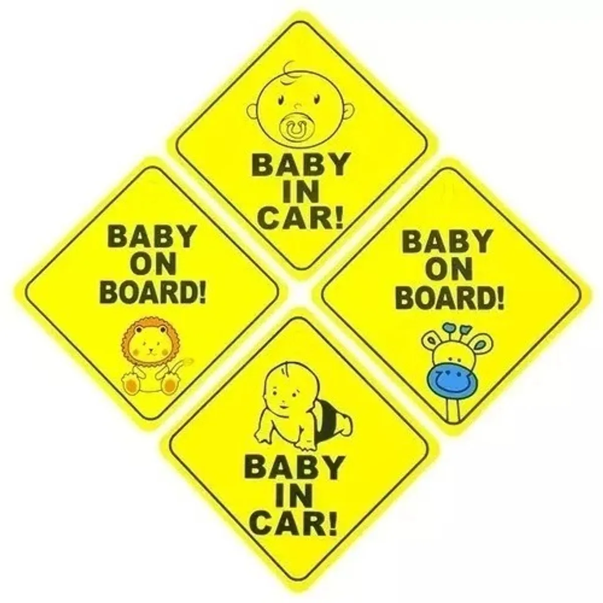 GENERICO - Letrero Baby On Board Bebe A Bordo Seguridad Auto Seguridad