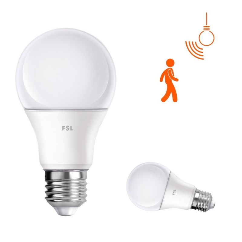 FSL - Ampolleta A60 BULB CON SENSOR 220-240V 9W 6500K  E27- FSL