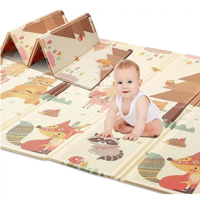 GENERICO - Alfombra antigolpes niño-bebé con bolso 180x200x1 cm premium