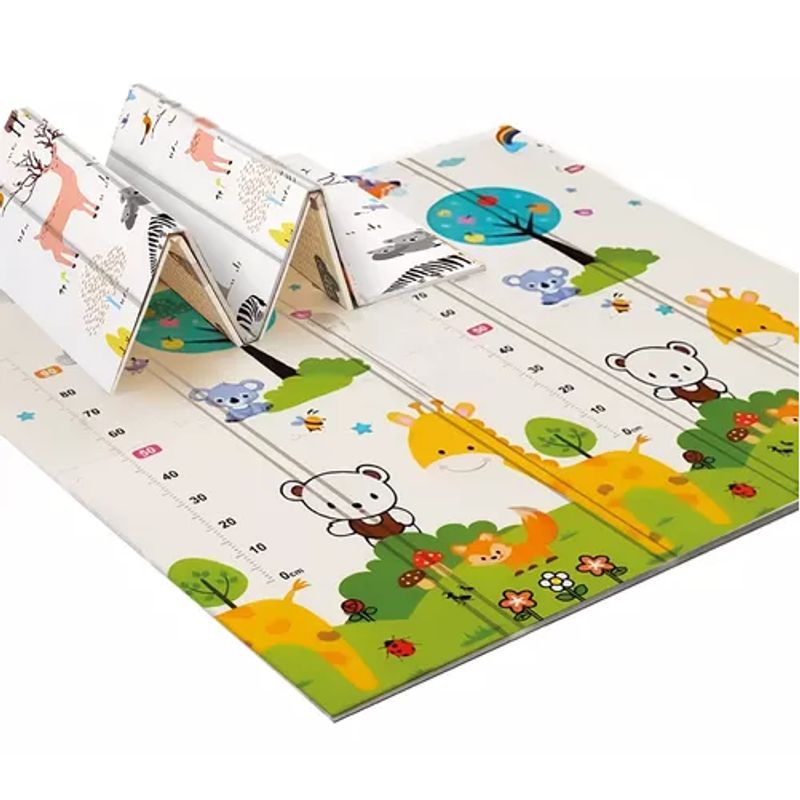 GENERICO - Alfombra antigolpes bebé plegable Babynest 180x190x1 cm