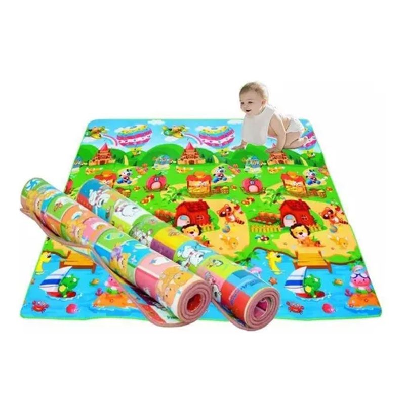 GENERICO - 2 alfombras lavables antigolpes para niños y bebés x2