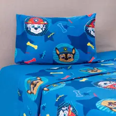 MASHINI - Sábanas de polar infantil 1.5 plaza Paw Patrol Huesos