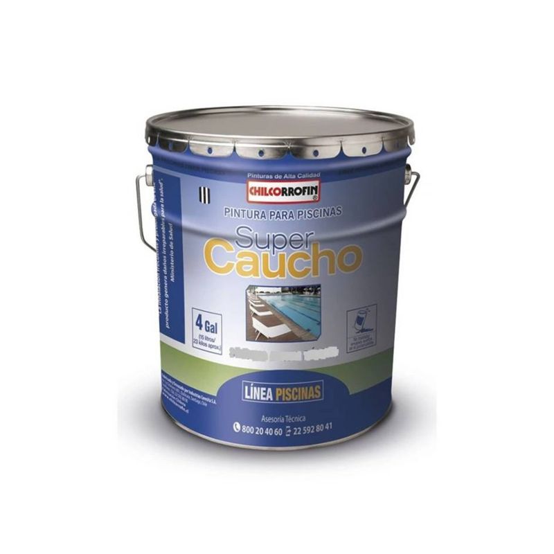 GENERICO - Pintura para piscinas 4gl Azul Super Caucho Chilcorrofin
