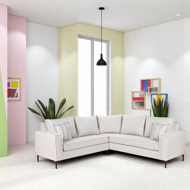 SITIAL HOME - SECCIONAL ESTAMBUL BLANCO BONE CON RESORTES