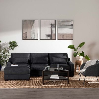 Imagen 2 del producto Sofá Seccional Derecho Soroa Small Tela Charcoal