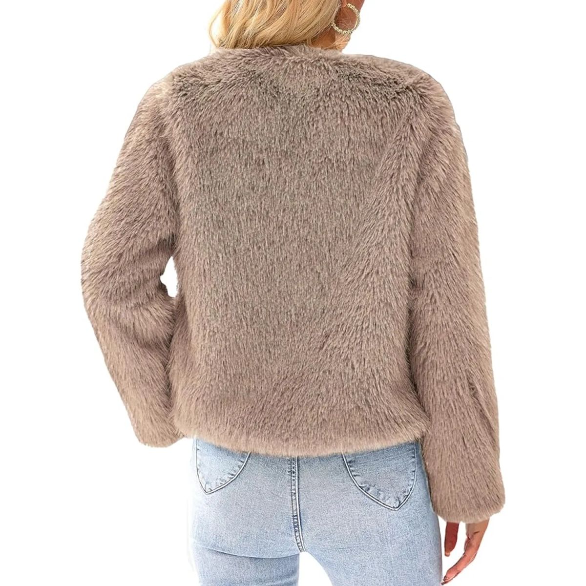 TIOZONEY - Abrigo de invierno Chaqueta corta de lana
