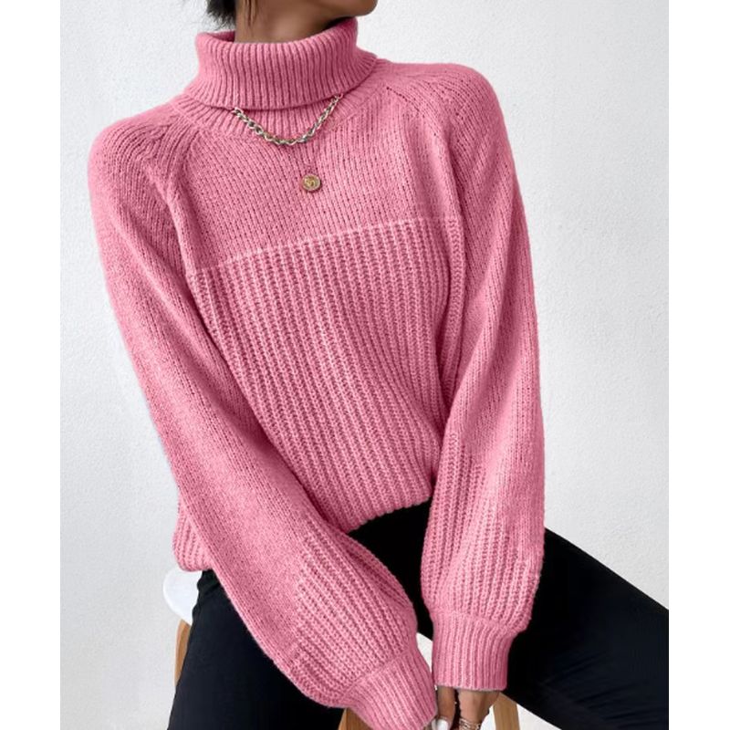 TIOZONEY - Sweater Cuello de Cuello Alto Mujer