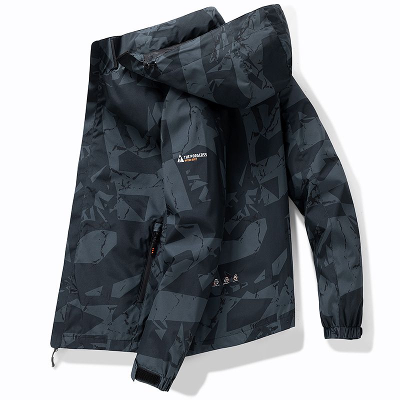 TIOZONEY - Chaqueta Hombre -Gris