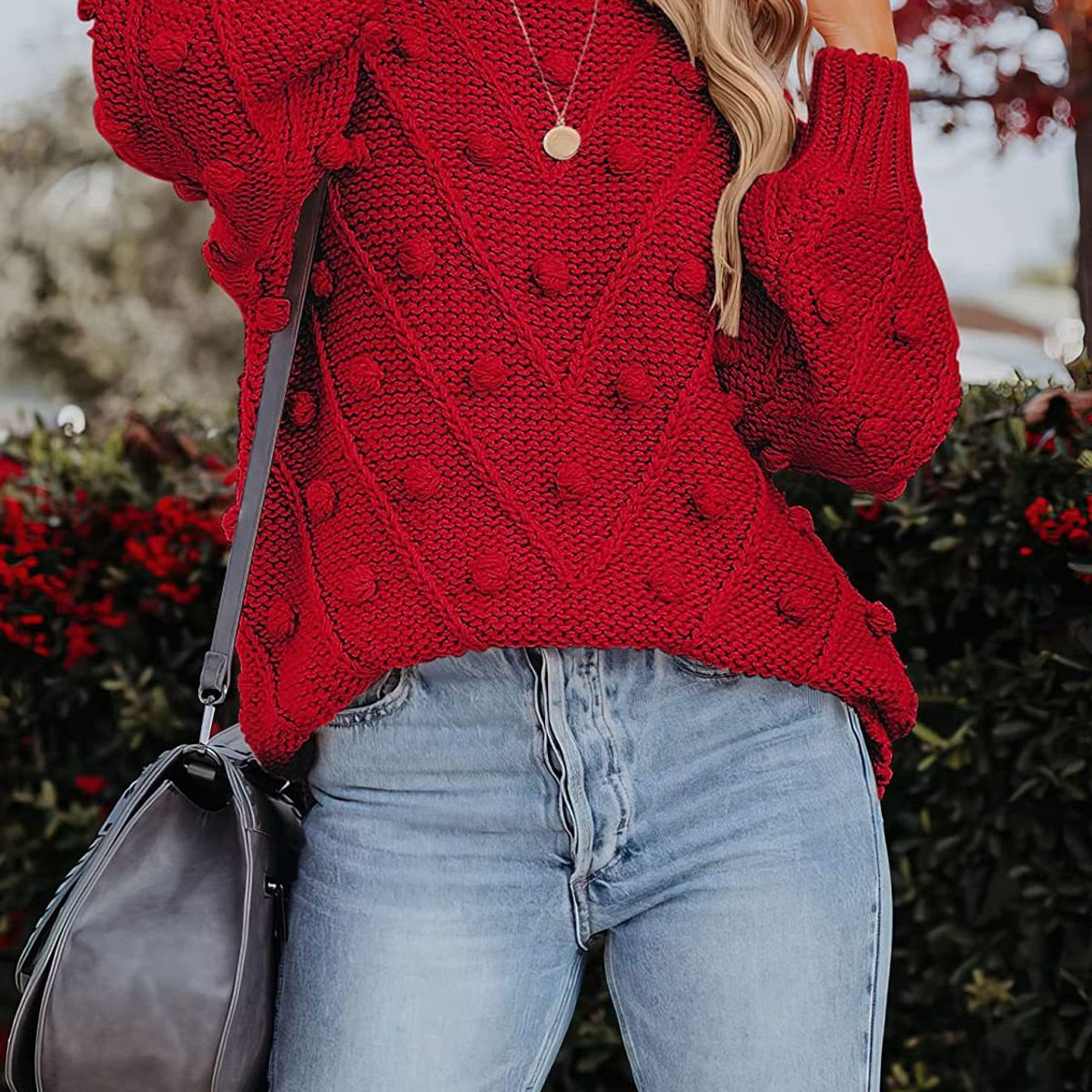 TIOZONEY - Sweater Cuello Redondo Mujer