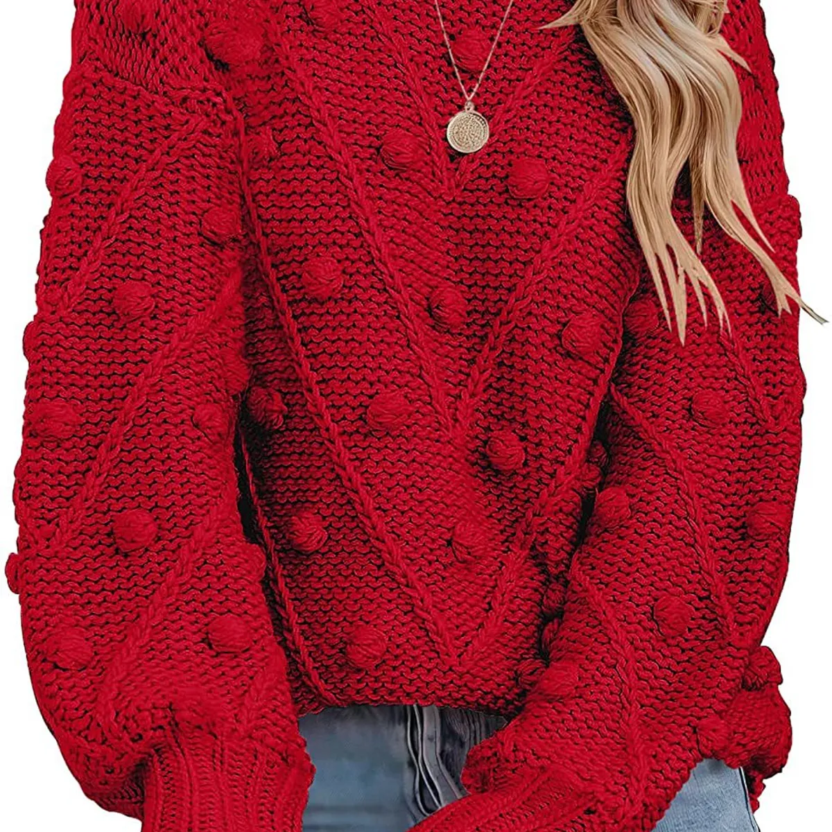 TIOZONEY - Sweater Cuello Redondo Mujer