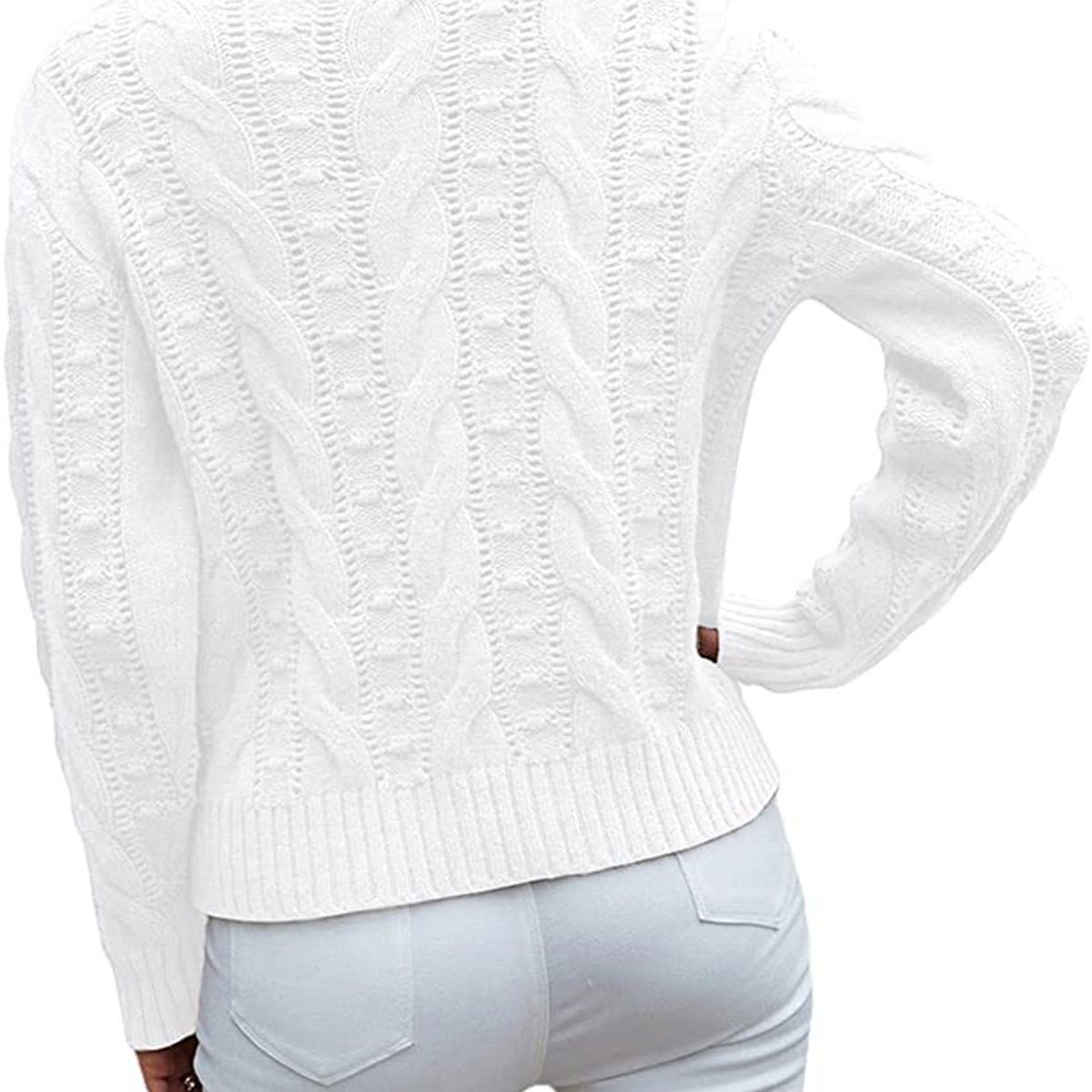 TIOZONEY - Sweater Cuello Redondo Mujer