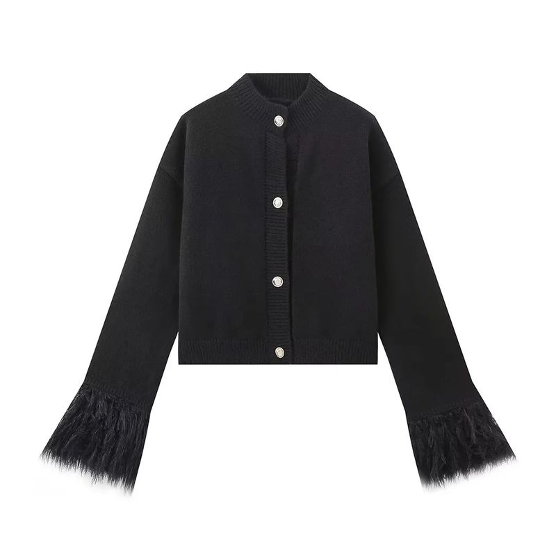 TIOZONEY - Suéter camisa de punto de manga larga