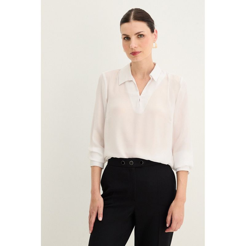 MA GRIFFE - Blusa Lisa Crudo MAGRIFFE