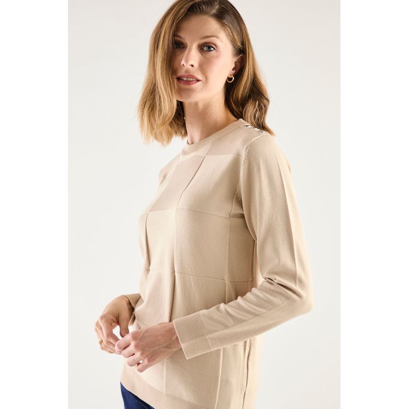 MA GRIFFE - Sweater Beige Mujer Magriffe