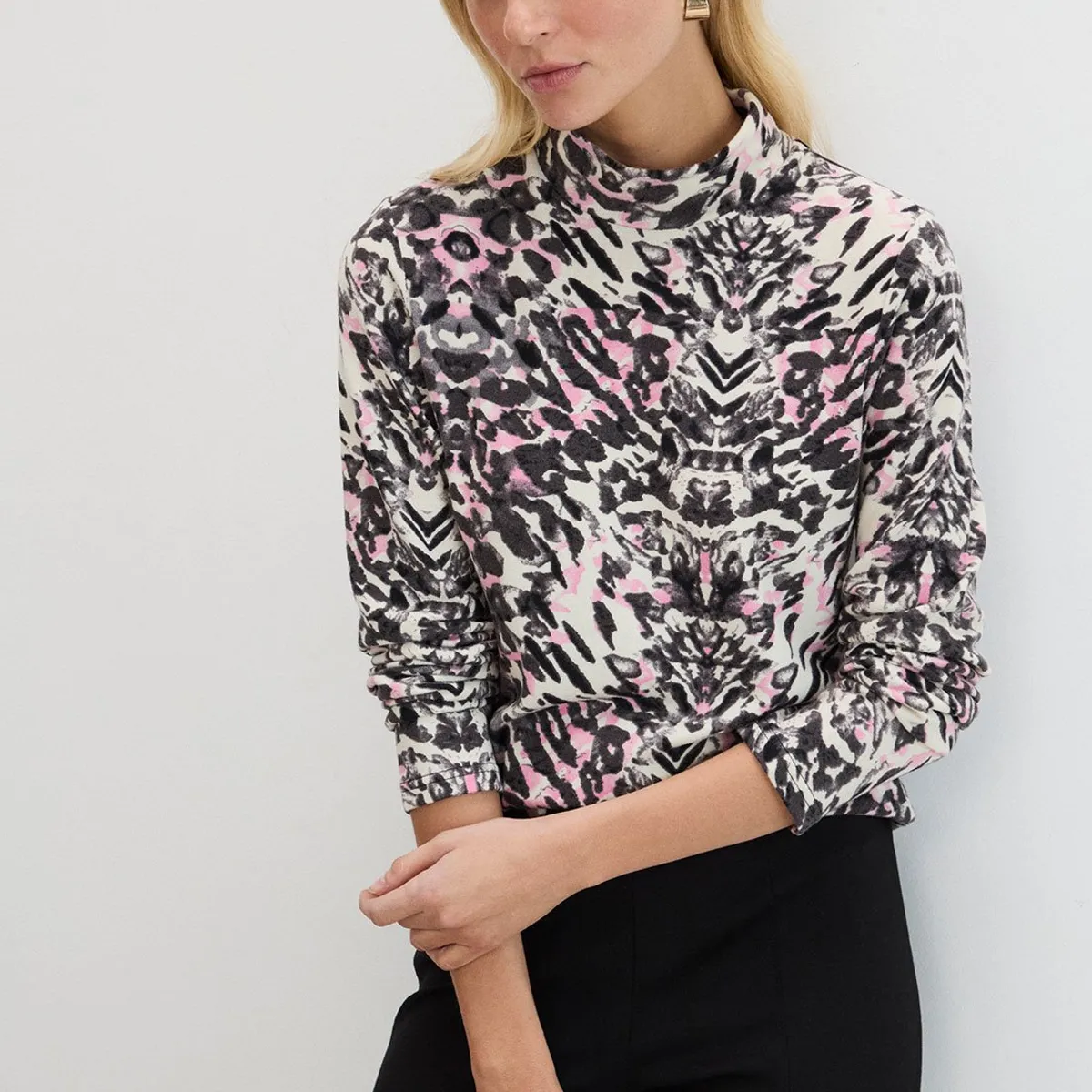 ASH - Polera Manga Larga Beige Mujer Ash