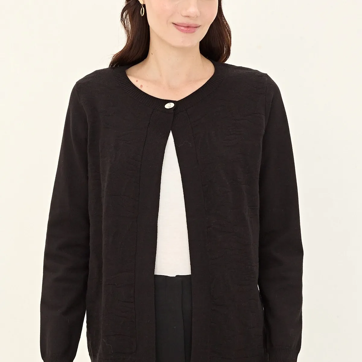 MA GRIFFE - Sweater Negro Mujer Magriffe