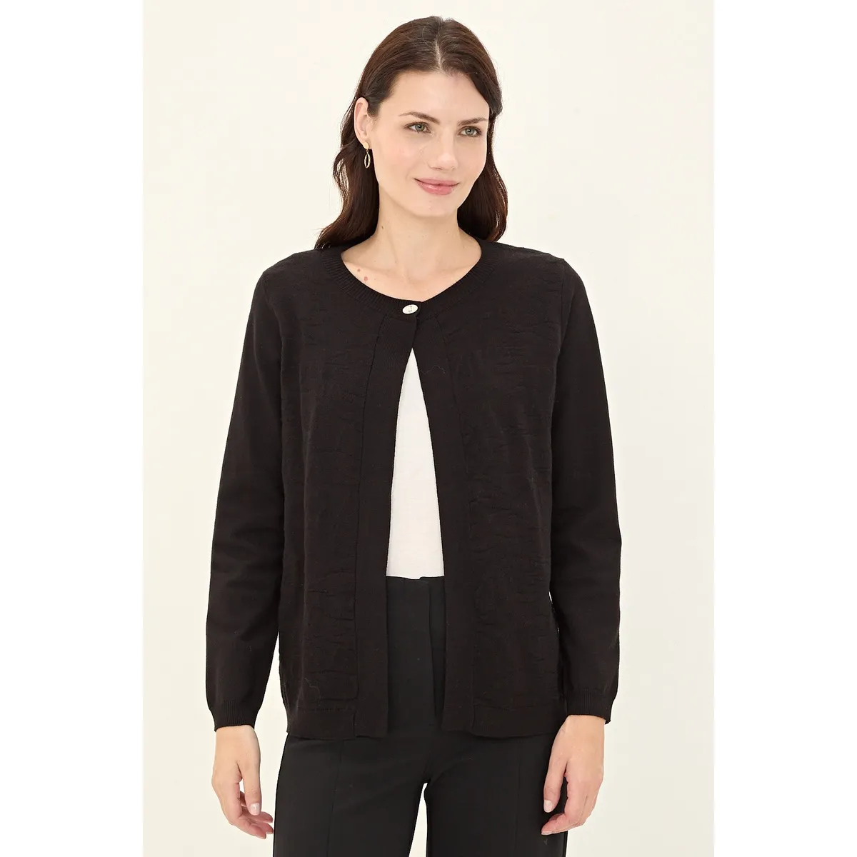 MA GRIFFE - Sweater Negro Mujer Magriffe