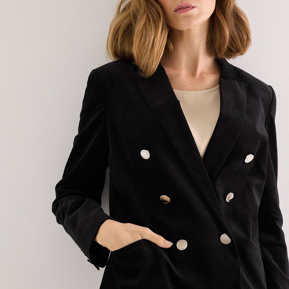 MA GRIFFE - Blazer Negro Mujer Magriffe