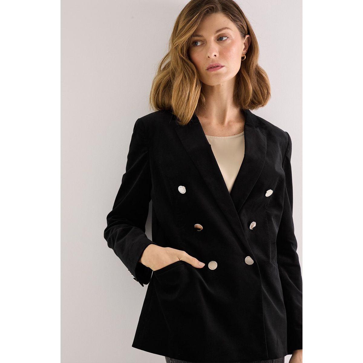 MA GRIFFE - Blazer Negro Mujer Magriffe