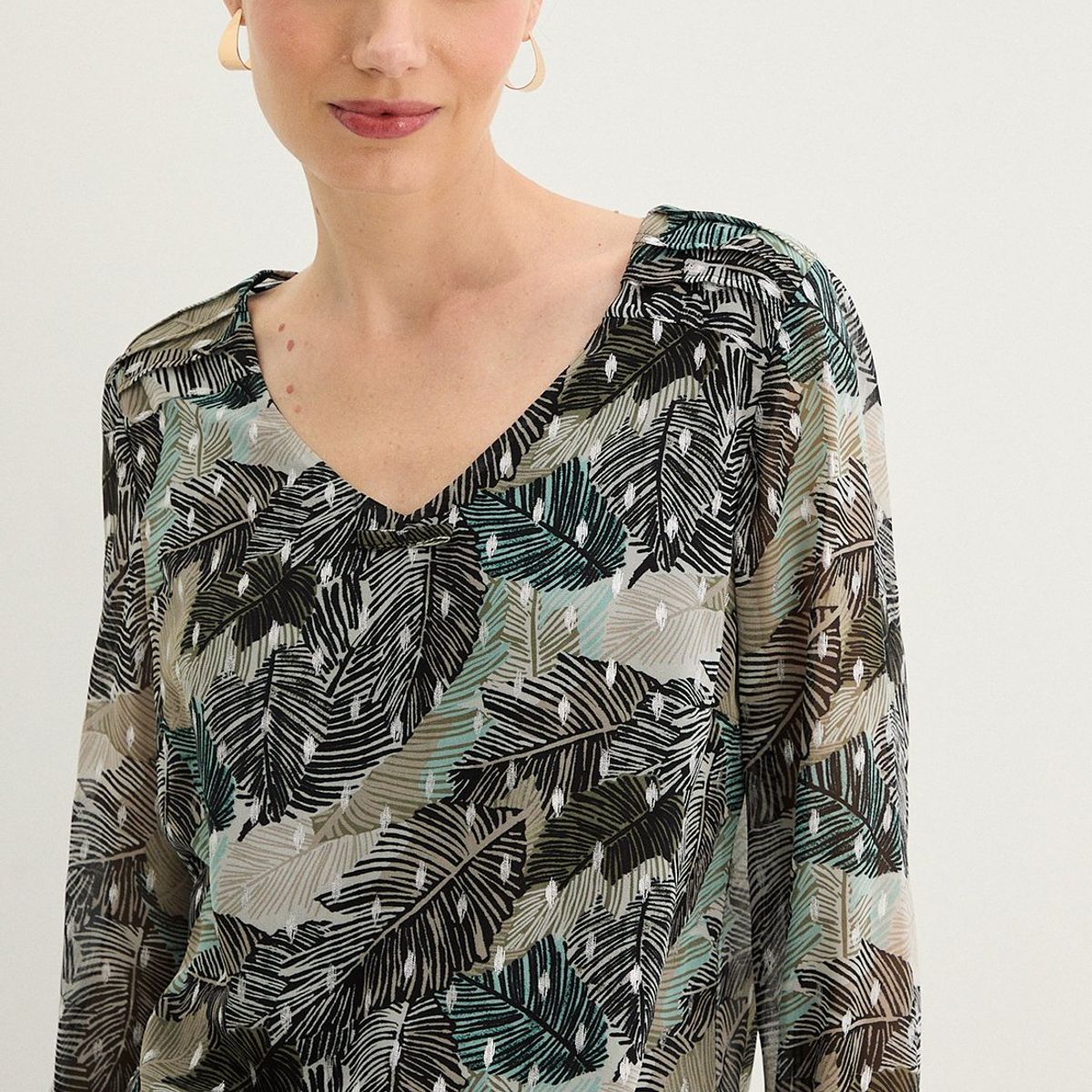 MA GRIFFE - Blusa Manga Larga Negro Mujer Magriffe