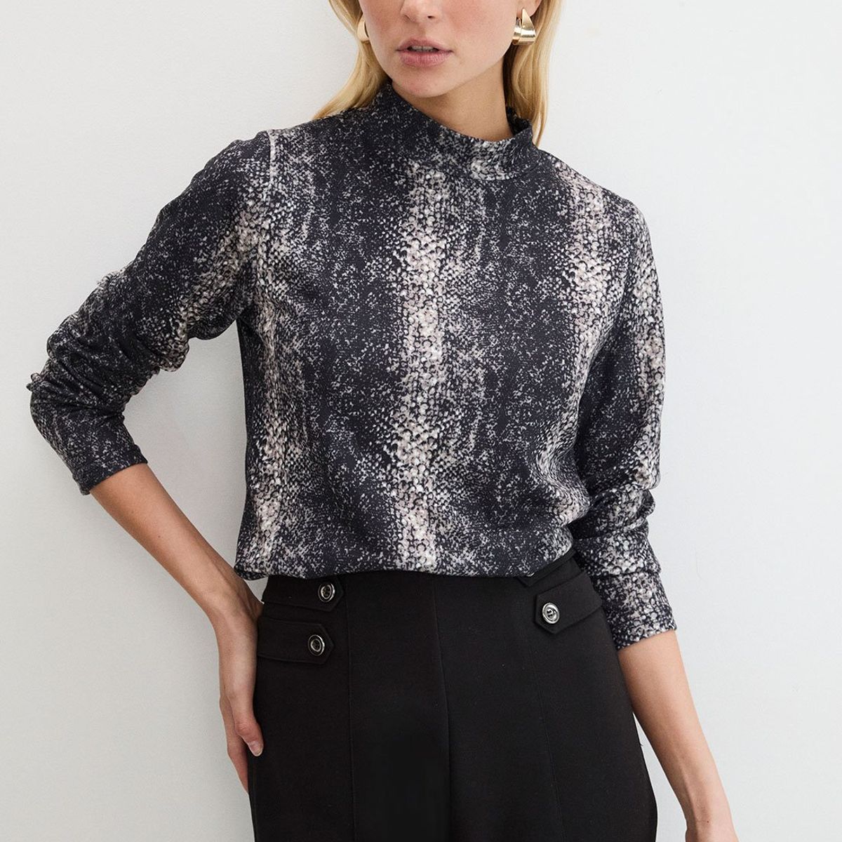 ASH - Polera Manga Larga Negro Mujer Ash