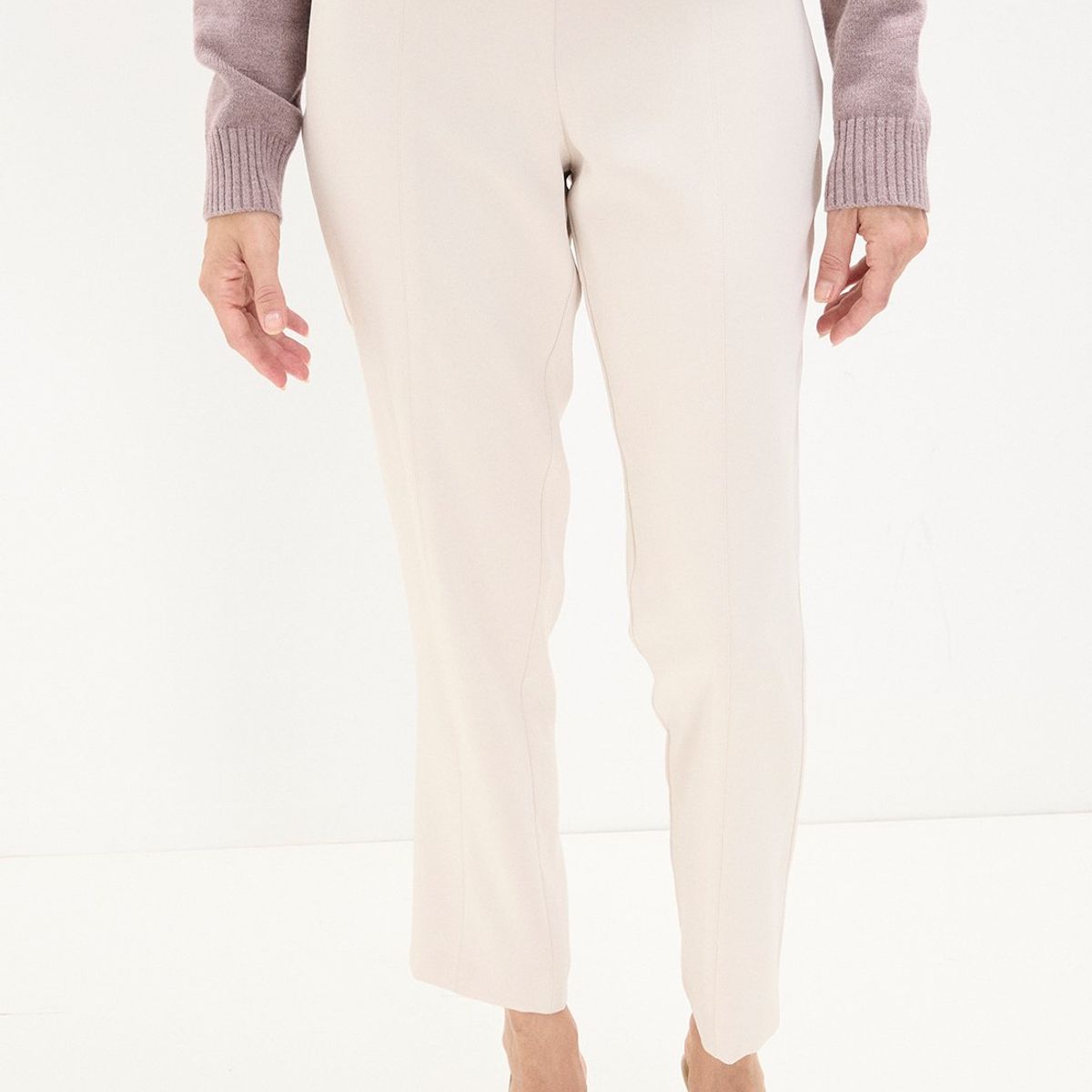 MA GRIFFE - Pantalon Beige Mujer Magriffe