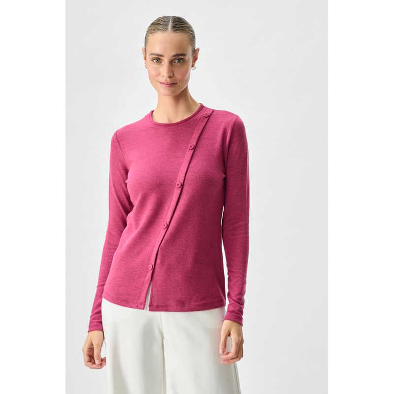 IO - Polera Manga Larga Morado Mujer Io